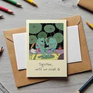 Carte d'anniversaire amusante - Une année d'étrangeté et d'émerveillement de plus, jolie carte pour couple, carte d'amour originale, cadeau d'anniversaire pour partenaire ou conjoint