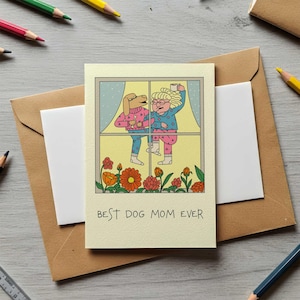 Carte de voeux pour amoureux des chiens - Carte moderne et amusante pour les amoureux des animaux de compagnie, papier de qualité musée, cadeau pour les amoureux des animaux de compagnie, cadeau carte cool pour animal de compagnie