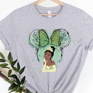 Disney Princess Tiana Shirt, Tiana Princess Shirt, Disney Character Shirt, Princess Girl Shirt, Minnie Ears Tee, Watercolor Cute Tiana Tee