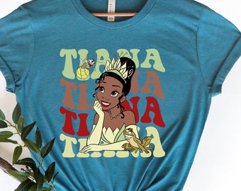 Disney Tiana Princess Shirt, Princess Outfit, Princess Birthday, Princess Tiana, Princess Tees, Cute Tiana Tee, Disney Character Shirt