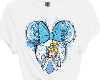 Princess Cinderella Shirt, Magic Kingdom, Minnie Ears, Disney Princess Shirt, Minnie Ears Tee, Disney Trip Birthday Girl, Watercolor Castle