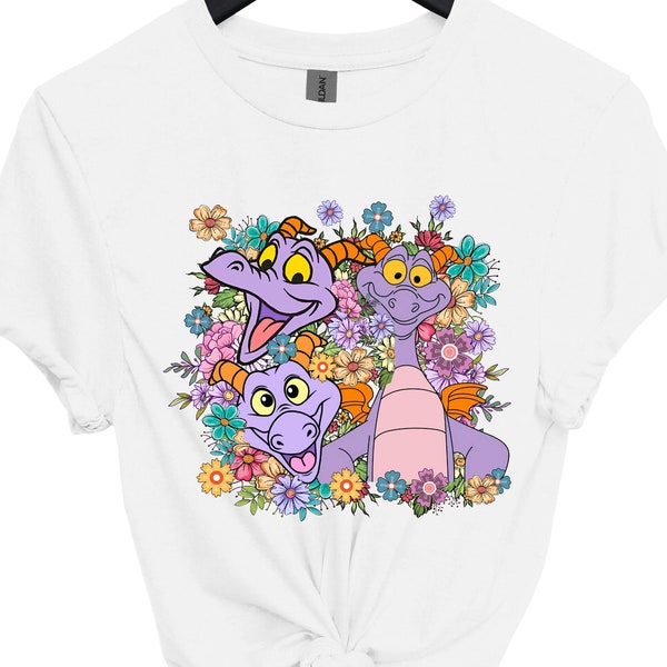 Disney Flower Figment Shirt, Disney Figment Epcot Shirt, Floral Disney Shirt, Cute Figment Shirt, One Little Spark of Inspiration Shirt