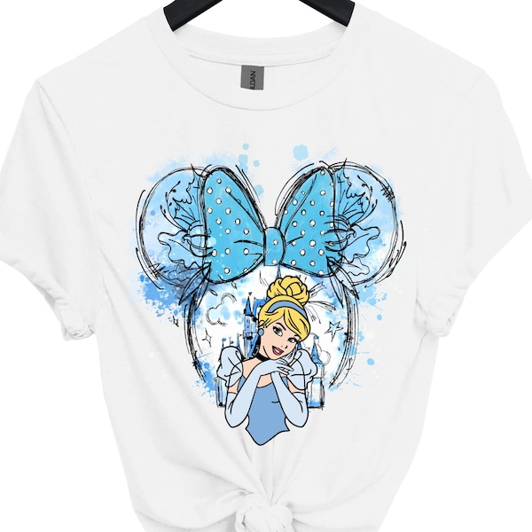 Princess Cinderella Shirt, Magic Kingdom, Minnie Ears, Disney Princess Shirt, Minnie Ears Tee, Disney Trip Birthday Girl, Watercolor Castle