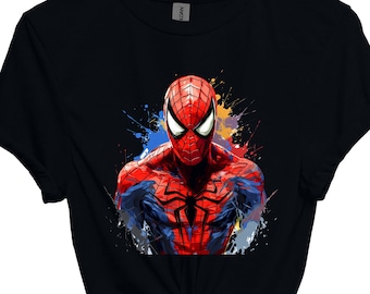 Spider-Man Watercolor T-Shirt: Superhero Fan Apparel