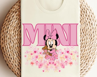 Disney Mini Mouse Shirt, Floral Minnie Baby Tee