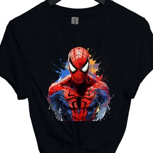 Spider-Man Watercolor T-Shirt: Superhero Fan Apparel
