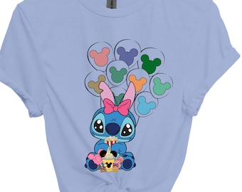 Disney Stitch Tee, Happy Stitch Shirt, Disney Trip Shirt, Funny Stitch Snacks Shirt, Mickey Balloon Ears Shirt, Stitch Disneyworld