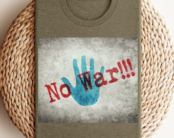 No War Handprint T-Shirt: Political Activism Unisex Tee