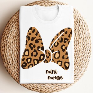 Leopard Bow Mini Mouse T-Shirt: Coquette Style