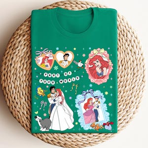 Princess Ariel Part of Your World Shirt, Ariel and Eric Shirts, Ariel Little Mermaid Shirt, Ariel Coquette Bow Shirt, Ariel Valentine Shirt