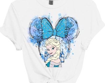 Frozen Shirt, Frozen Elsa Shirt, Disney Vacation Princess Gift, Disney Frozen Shirt, Minnie Ears Elsa, Princess Castle Shirt, Disney Elsa
