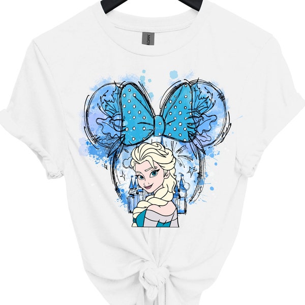 Frozen Shirt, Frozen Elsa Shirt, Disney Vacation Princess Gift, Disney Frozen Shirt, Minnie Ears Elsa, Princess Castle Shirt, Disney Elsa