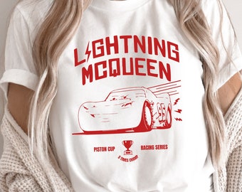 Disney Lightning McQueen Shirt, Piston Cup Shirt, Mcqueen Car, Disney Cars Shirt, Cars Movie T-Shirt, Cars Land Shirt, Disneyland Car Race