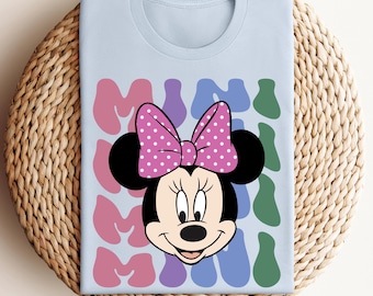Disney Mini Minnie Mouse Shirt, Mini Mouse Ears, Mini Mouse Head Tee, Minnie Mouse Women Shirt, Minnie Gift for Her, Disney Mini Shirt