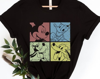 Disney Mickey and Friends, Mickey-Donald-Goofy-Dog Pluto Shirt, Disney Friends, Cute Disney Shirt, Disney Face Shirt, Disney Character Shirt
