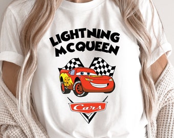 Lightning Mcqueen Shirt, Mcqueen Car Shirt, Cars Birthday Shirt, Disney Cars Shirt, Cars Movie T-Shirt, Cars Land Shirt, Disneyland Car Race