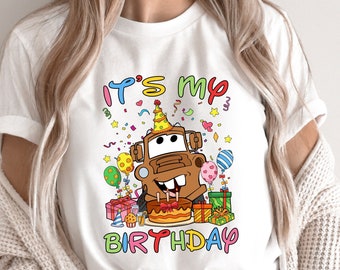 Tow Mater Birthday Shirt: Cars Theme Party Tee