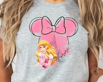 Disney Princess Aurora Shirt, Sleeping Beauty Aurora Tee, Aurora Princess Watercolor Castle, Aurora Tee, Minnie Ears, Princess Magic Kingdom