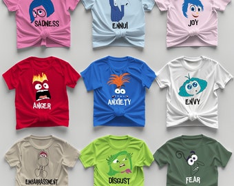 Custom Inside Out Character T-Shirt: Family Matching Halloween Tees, Spooky Party Shirt