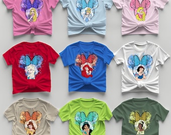Tiana Princess Shirt, Tiana Disney Shirt, Cute Tiana Tee, Disney Vacation Princess Gift, Princess Mouse Head Designs, Watercolor Castle Tee