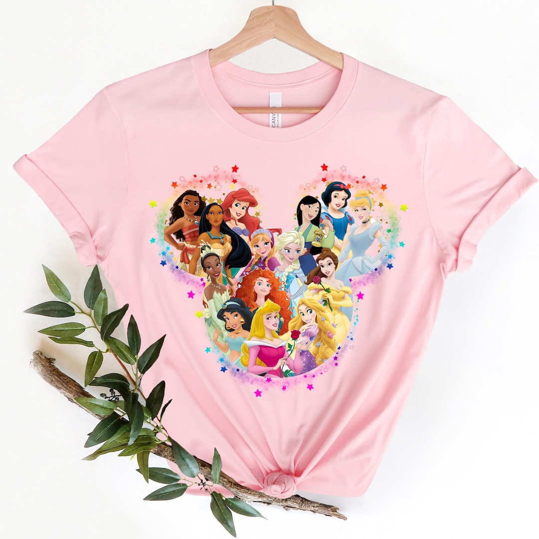 Disney Princess All Characters Shirt, Princess Love Shirt, Princess Bday  Shirt, Princess Girl Shirt, Disney Girls Trip, Disney Princess Tee