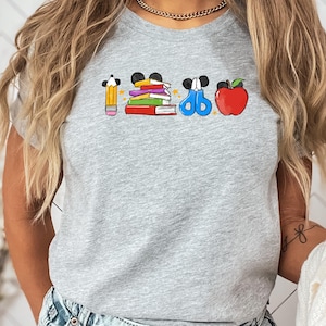 Disney School Shirt,  Customizable School Shirt, Minnie Mouse Teacher Ears, Mickey Back To School Shirt, First Day of School, School Shirt