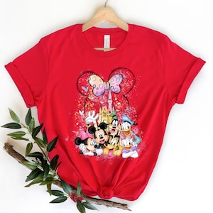 Disney Watercolor Castle Shirt, Mickey & Friends T-Shirt, Disney Characters, Minnie Ears Castle Shirt, Magic Kingdom, Disney Family Shirt image 6
