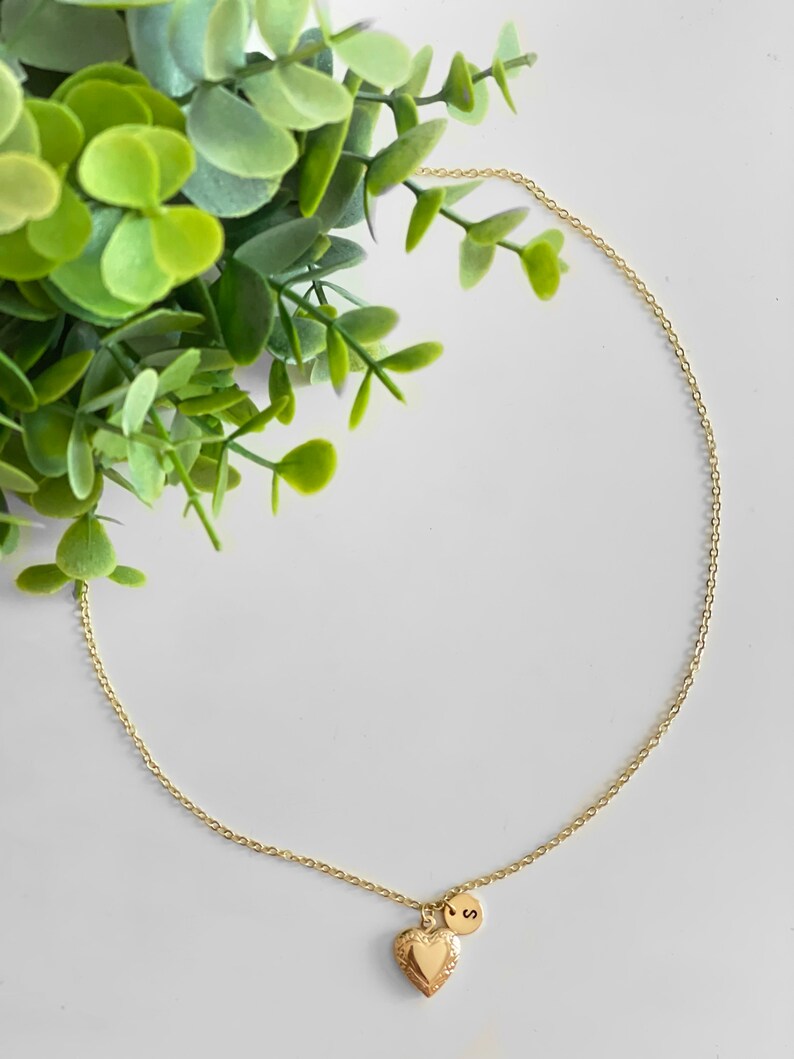 Personalized Heart Locket Necklace Etsy