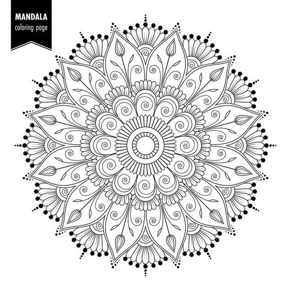 Más de 200 páginas para colorear de Mandala para adultos imprimibles /  Páginas para colorear geométricas de Mandala / Descarga instantánea / -   España
