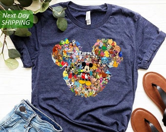 Disney Shirt, Mickey head Disney characters Tshirt, Disney Ear Shirt, Women's Unisex Disney T-Shirt Disney Shirt, Mickey Mouse Shirt
