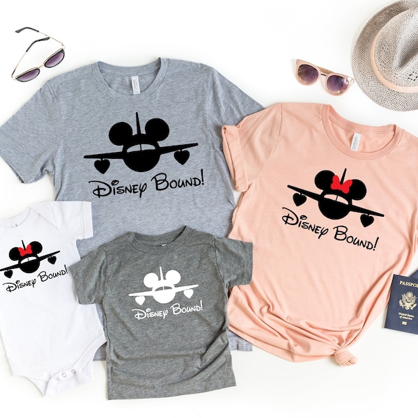 Disney Bound, Disney Airplane Design, Disney Matching Shirts, Disney Trip, Disney Shirt, Disney Family Shirts, Disney Kids Shirt