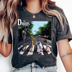 Star Wars Shirt, Droids Abbey Road T-Shirt, Movie Music Mashup Adults Gift For Men T Shirt, Disney Shirt, Starwars Shirts, Star Wars Gift