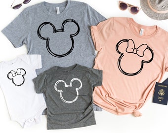 Mickey-Minnie Mouse Shirt, Disneyworld Group Shirt, Disney Vacation Matching Tees, Couples Shirts, Trip Apparel for Men and Women