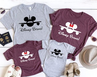 Chemise avec reliure Disney, chemise Disney pour enfants, chemise avion Disney, chemise voyage Disney, chemise Disney, chemises famille Disney, chemise pour filles Disneyland