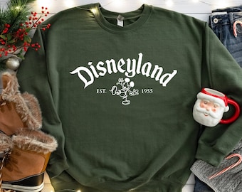 Mickey Disneyland Est 1955 Sweatshirt, Disney Vacation Sweatshirt, Vintage Disneyland Sweat, Epcot Sweatshirt, Family Vacation Sweatshirt