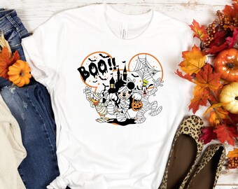Vintage Disney Halloween Shirt, Mickey's Not So Scary Halloween Party, Mickey And Friends Halloween Shirt, Disney Family Matching Tee