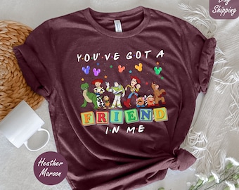 Tienes un amigo en mí, camisa de Toy Story, Toy Story, camisa de Disney World, camisa de la familia Disney, camisa de la familia Toy Story, camiseta de Toy Story Mujer