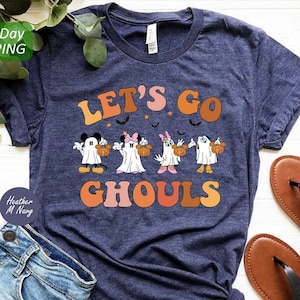 Let&#39;s Go Ghouls Mickey and Friends Shirt, Disney Mickey Halloween Shirt, Disney Halloween Matching Shirt, Ghost Halloween Sweatshirt