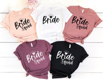 Bride Squad Shirt, Bachelorette Party Shirt, Bridal Party Shirt, Custom Bride Squad Shirt, Custom Bridal Party Gift, Bride's Babes