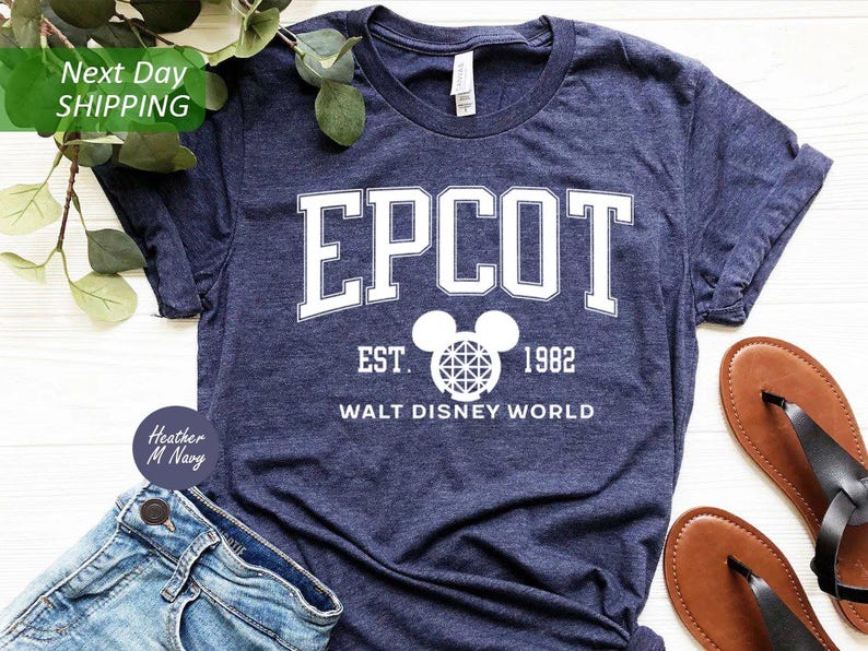 Chemise Epcot Disney, t-shirt Epcot, Epcot depuis 1982, chemise World Traveler, chemise Disney vintage, chemise Disney Epcot, t-shirt voyage Epcot image 1