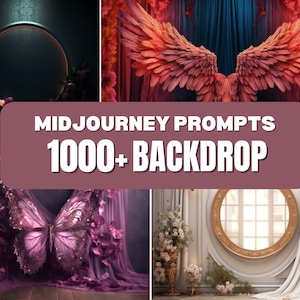 1000+ Midjourney Prompts for Digital Backdrop Prompts, Background Creator Midjourney,  AI Midjourney Prompts, Free Listing Generator