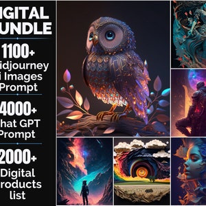 Digital Product Bundle ,Mid journey prompts, Chat Gpt prompts,Chat Gpt guide,chat gpt cheats,Ai images Prompts, Prompts Bundle,Digital etsy