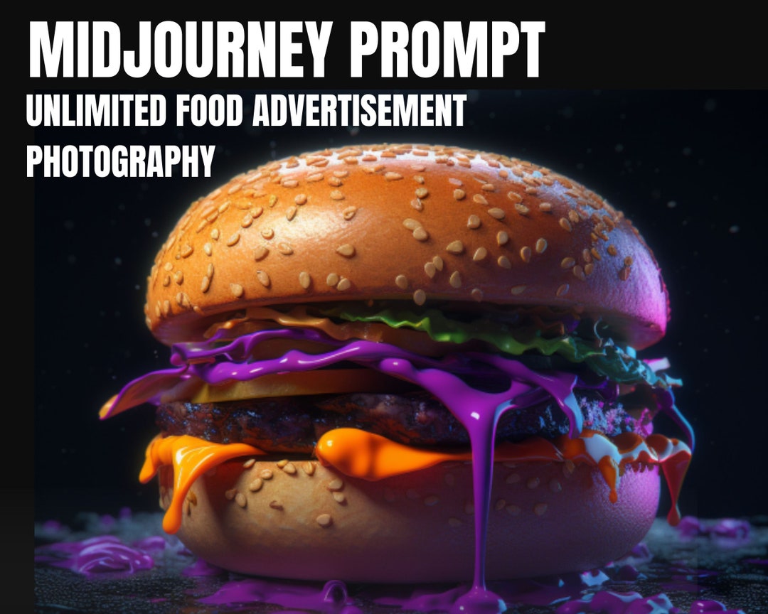 Create Unlimited Food Photography Prompts for Ai Midjourney Etsy