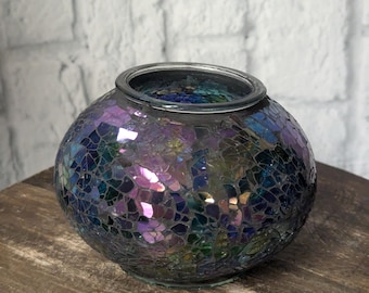 Brand New Cut Glass Mosaic Turkish Tea Light candle Tealight votive Holder Free Shipping