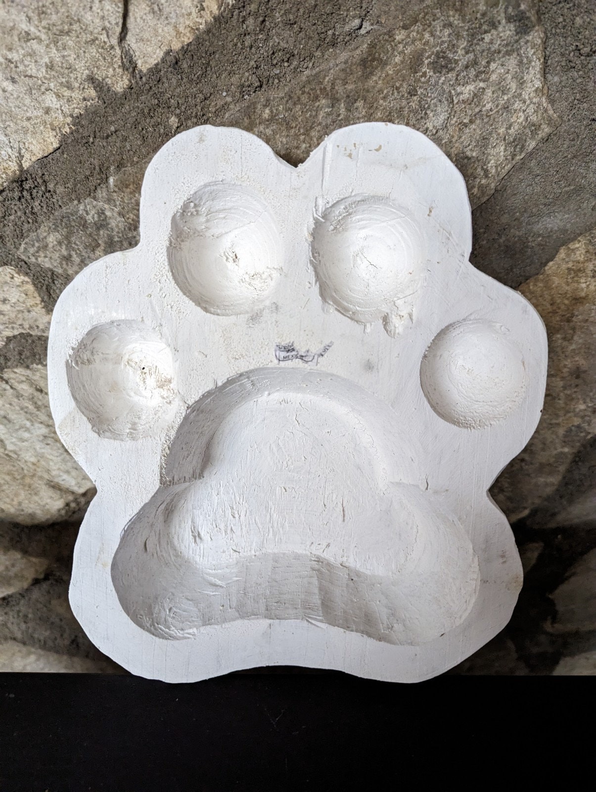 New Dog Paw Print Wood Dough Bowl White Hand Made Hand Stained Etsy