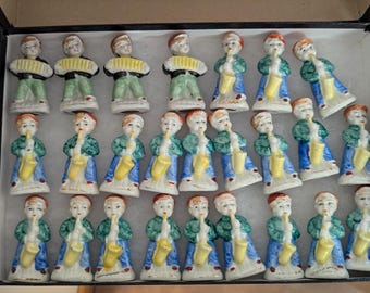43 piezas raras de porcelana japonesa vintage Bisque, hechas en el Japón ocupado, envío gratuito