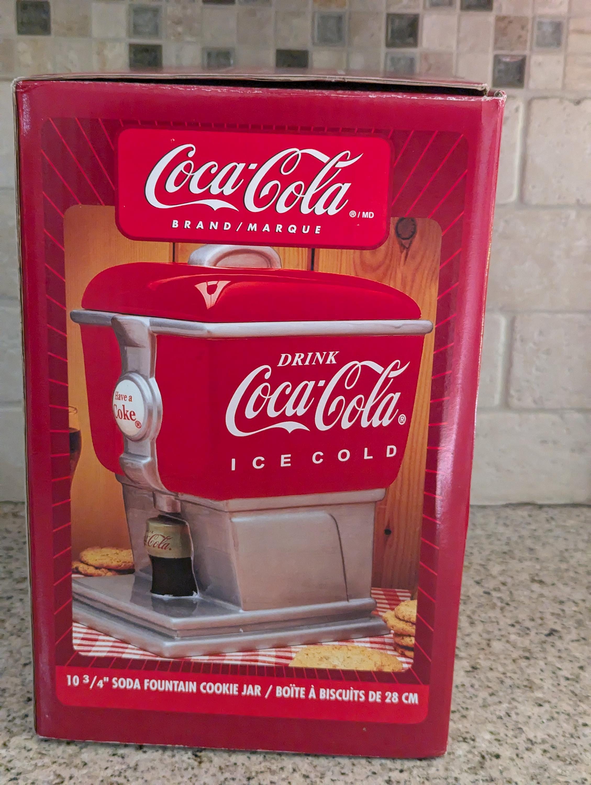 New in Box Vintage Coca Cola Ceramic Fountain Soda Dispenser