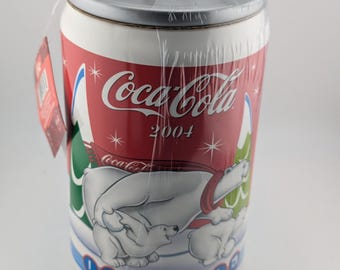 New in Box Vintage Coca Cola Ceramic Cookie Jar Gibson Free