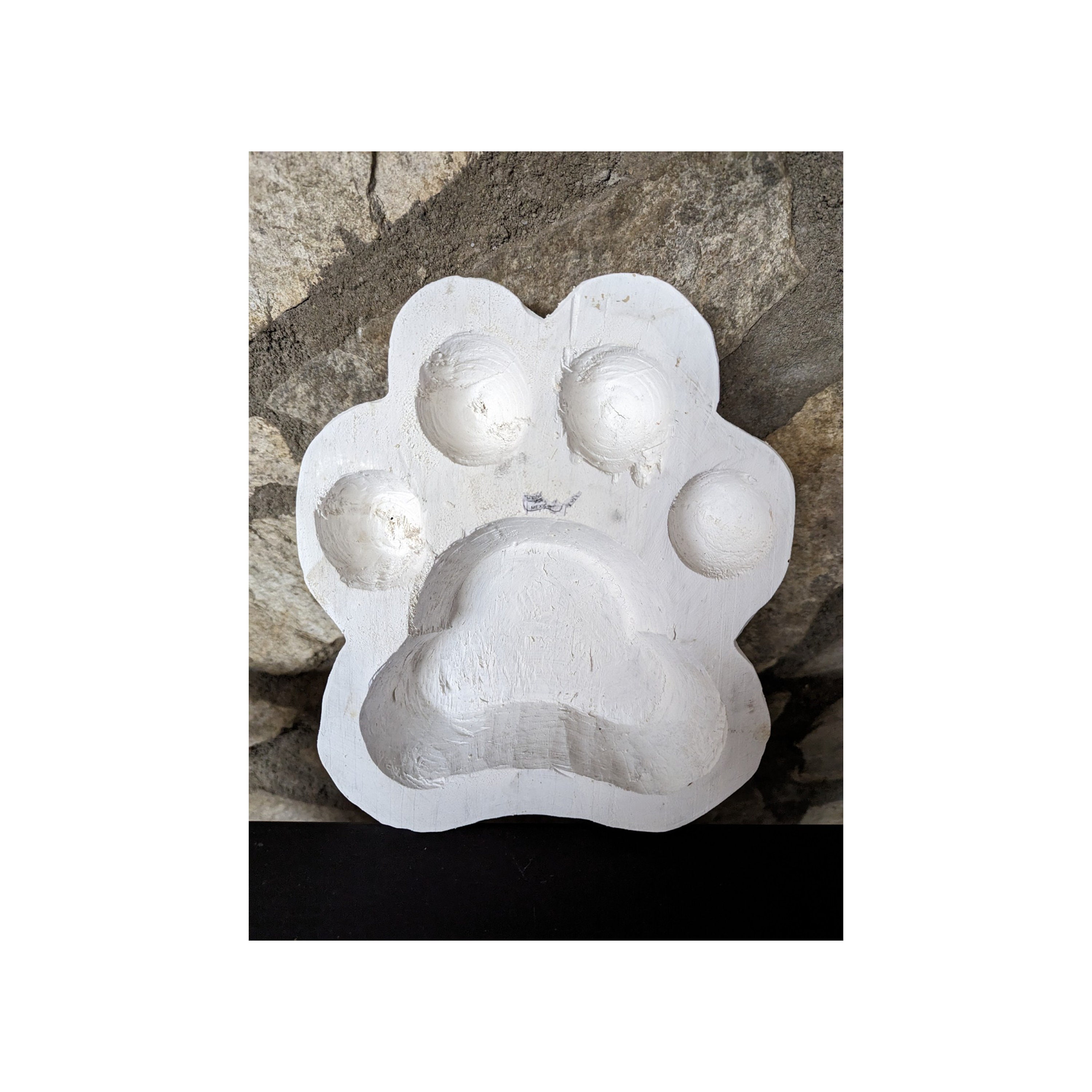 New Dog Paw Print Wood Dough Bowl White Hand Made Hand Stained Etsy