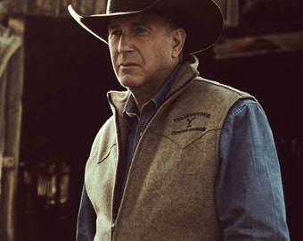 Card Holder Mens Yellowstone Dutton Ranch Cole Hauser Rip Wheeler Cowboy Tan Brown Vest